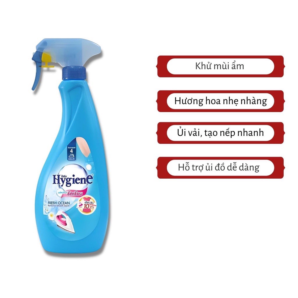 Nước Xịt Ủi Thơm Quần Áo Hygiene 550ml