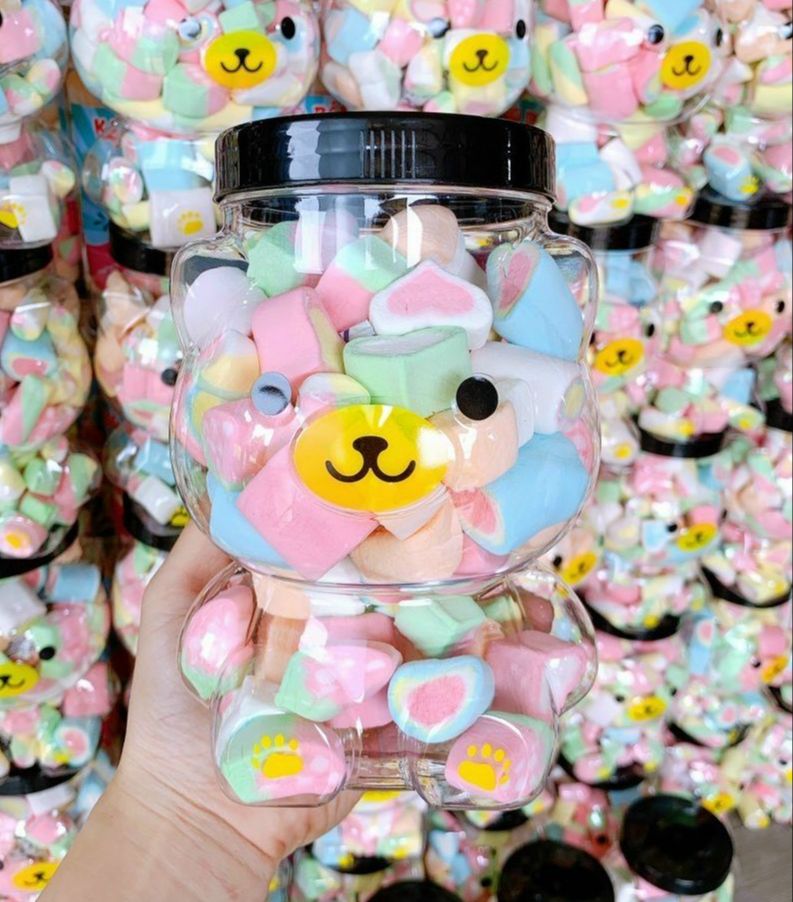 Bánh kẹo hũ con gấu đủ loại