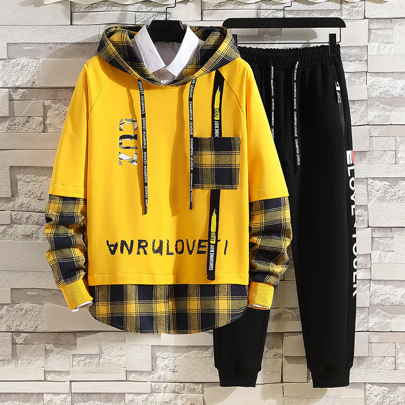 Bộ Đồ Thu Đông Nam Áo Hoodies Nỉ CUZ Phối kẻ Sọc Retro Kết Hợp Quần Jogger Thể Thao Gấu Thời Trang Hot Trend FASHION4MENHCM SET NAM 90000123