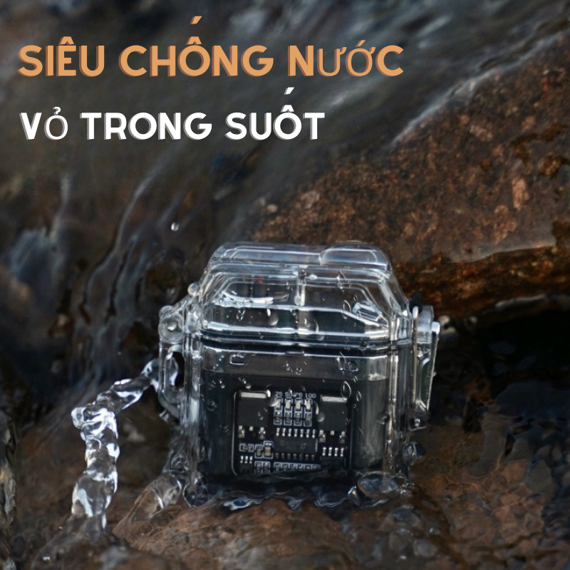 Bật Lửa Điện, Quẹt Điện Phong Thủy Plasma sạc USB Siêu Chống Nước MODEL 2022