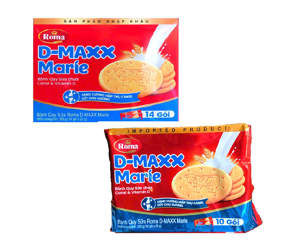 Bánh Quy Sữa Roma D-MAXX Marie Bánh Quy 220G 10 Gói Bánh Quy Roma Cho Người  Lớn Bánh Quy Sữa Tiện Lợi - Lazada | Lazada.vn