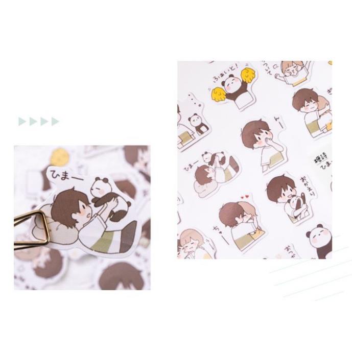 Bộ 45 Sticker Panda Dễ Thương E64