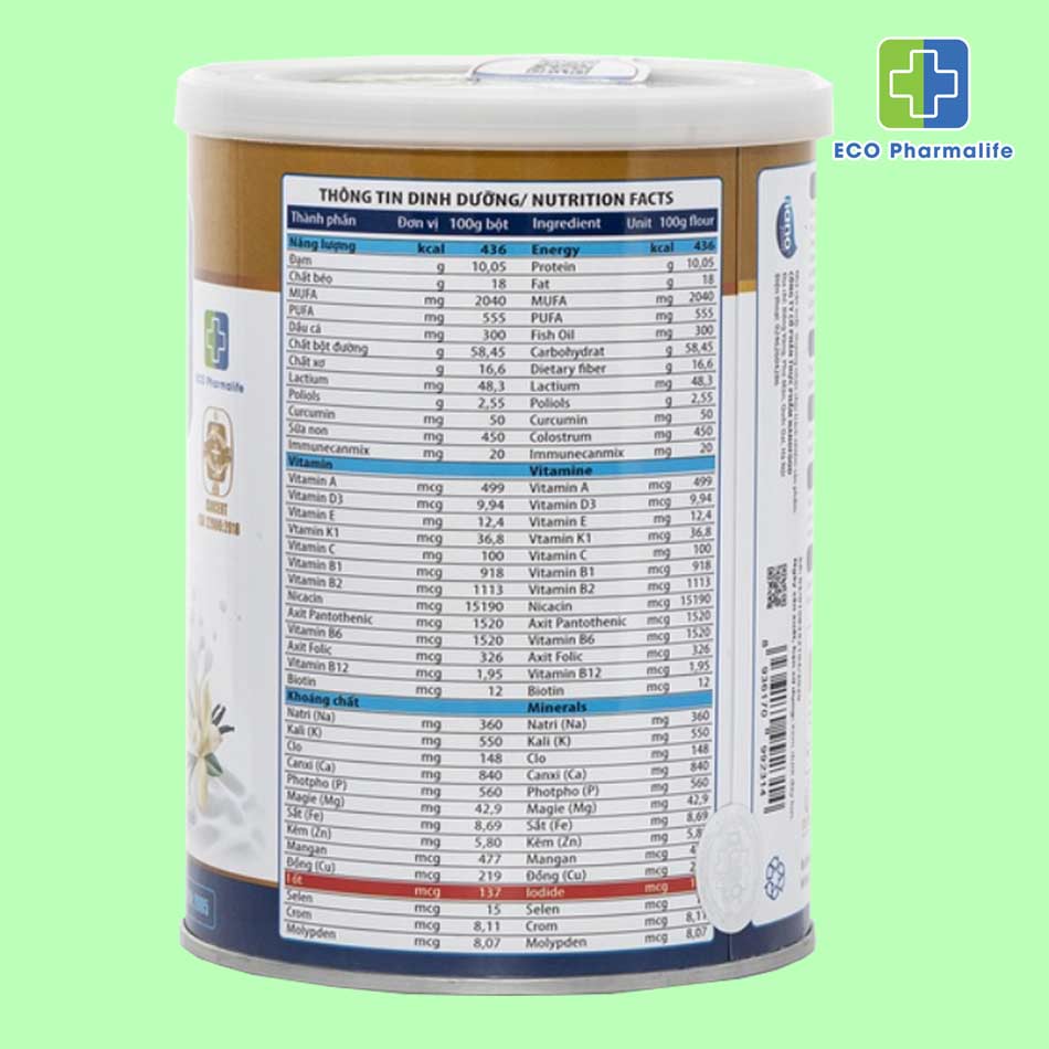 Sữa ENLILAC THYRO LID 400G ( DINH DƯỠNG CHO NGƯỜI KIÊNG I ỐT)