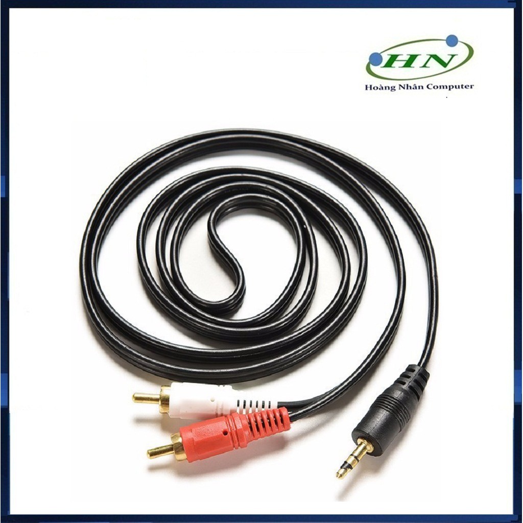 Cáp loa 1 đầu jack 3.5mm ra 2 đầu bông sen