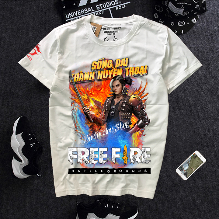 Áo Thun Đen 3D Hayato Game Free Fre