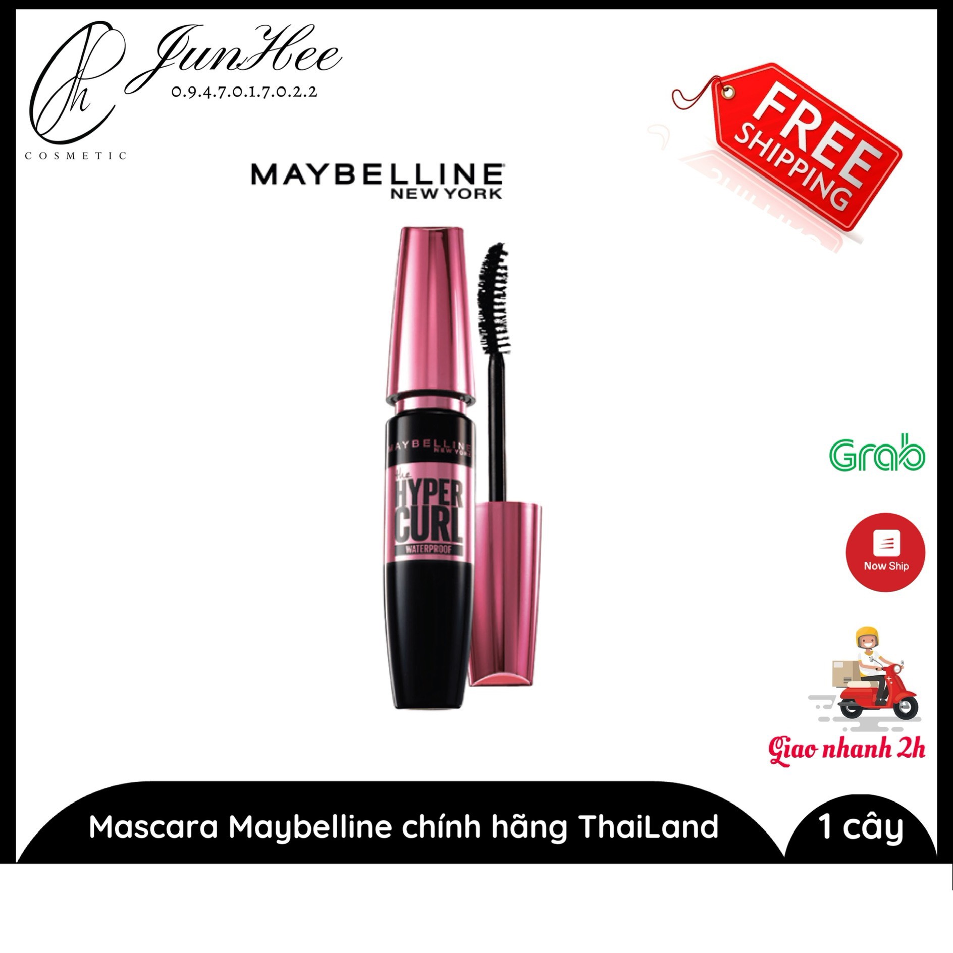 [ JunHee AUTH ] Mascara MAYBELLINE HYPER CURL CHÍNH HÃNG THÁI LAN