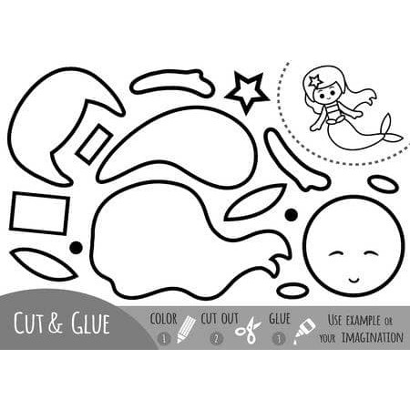 Giấy tô màu và cắt dán - Mẫu 1