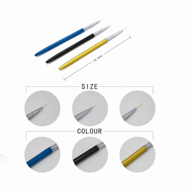 [HCM]SET 3 CỌ RÂU ĐỦ SIZE VẼ MÓNG Cọ Râu Siêu Mượt [ Đây Là Giá Của Bộ 3 Cây ]