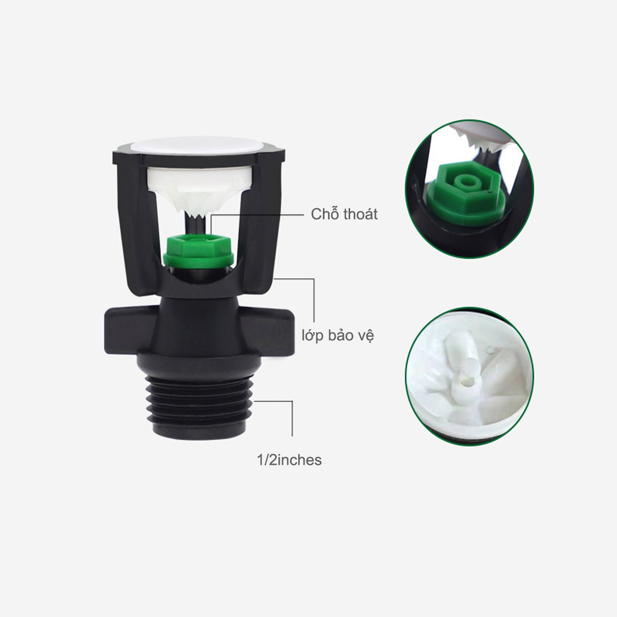 Automatic watering sprinkler rotates 360 degrees