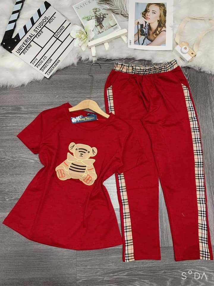 [HCM]SET BỘ THỜI TRANG DÀI THIÊU HÌNH GẤU DỄ THƯƠNG