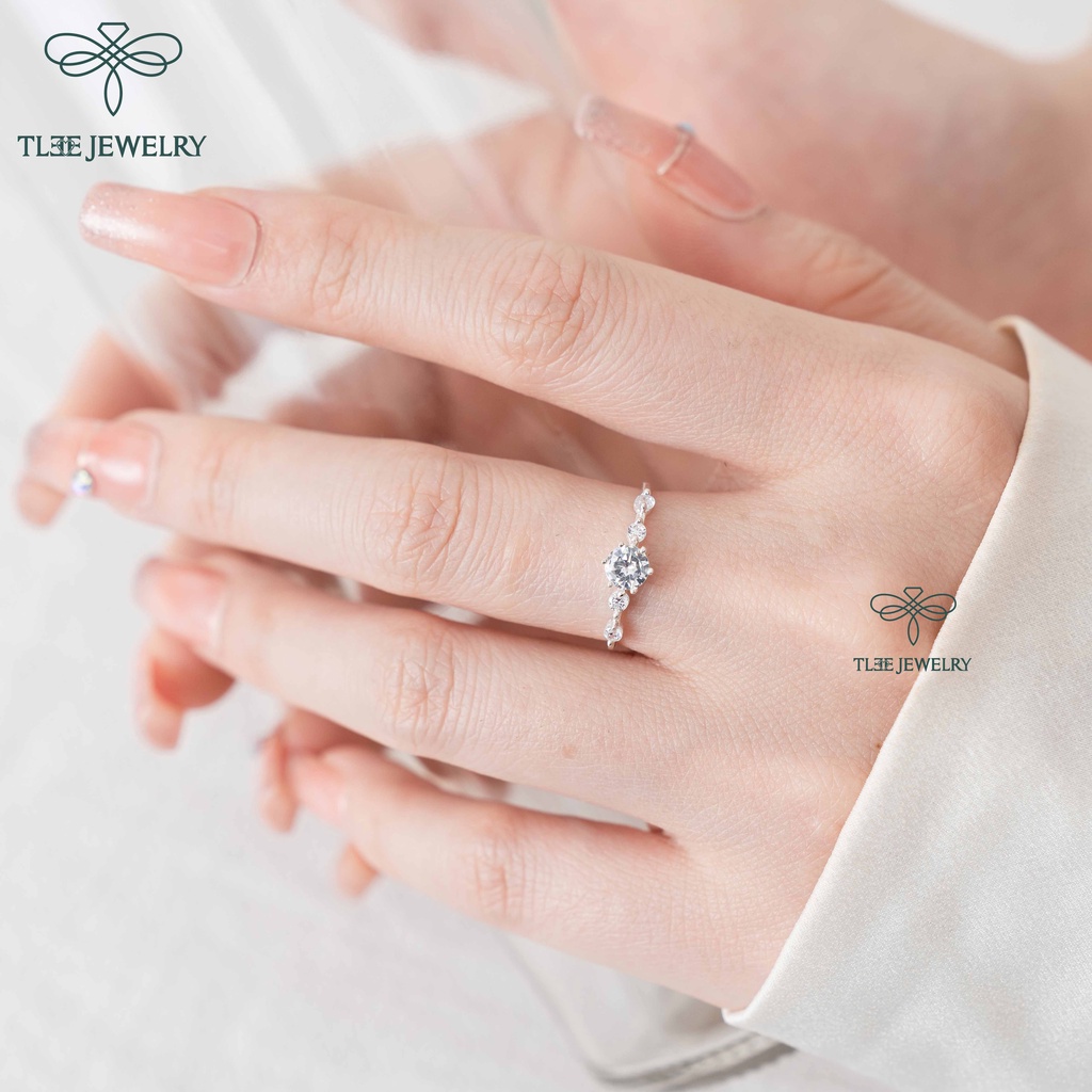 Nhẫn bạc nữ TLEE livia nạm đá lấp lánh TleeJewelry A0118