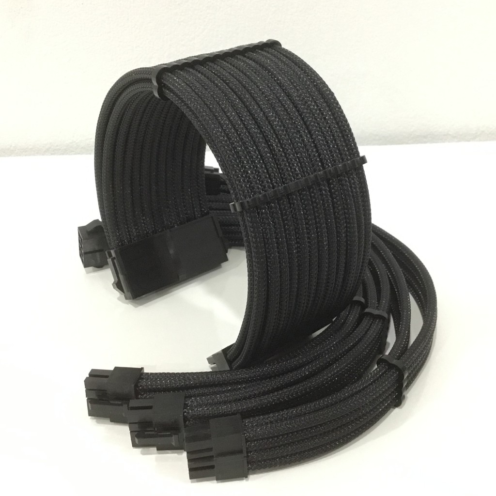 Dây nối dài bọc lưới đen chuẩn 16awg 2dstore