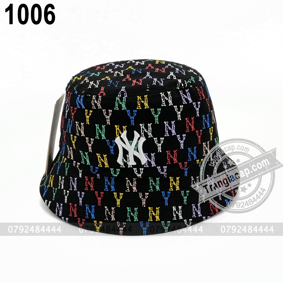 Nón bucket MLB Monogram NY sắc màu