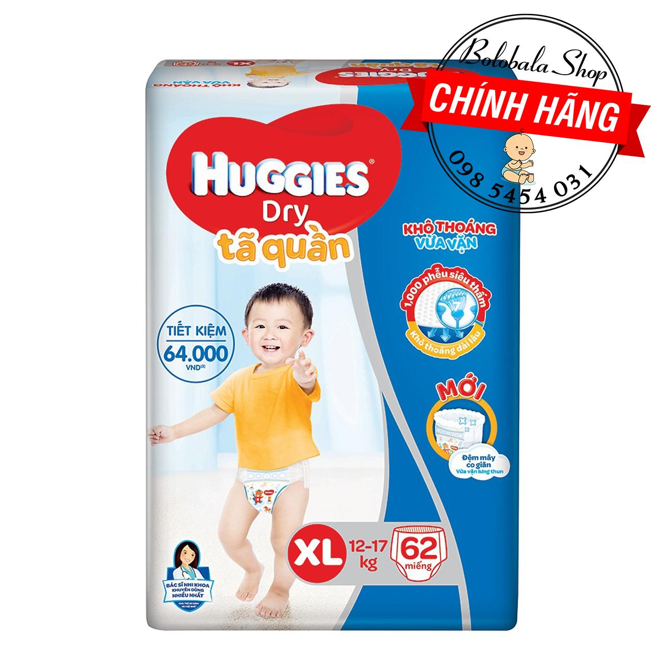 [Đệm Mây Co Giãn] Tã Quần Huggies Mẫu Mới  M76,L68,XL62,XXL56