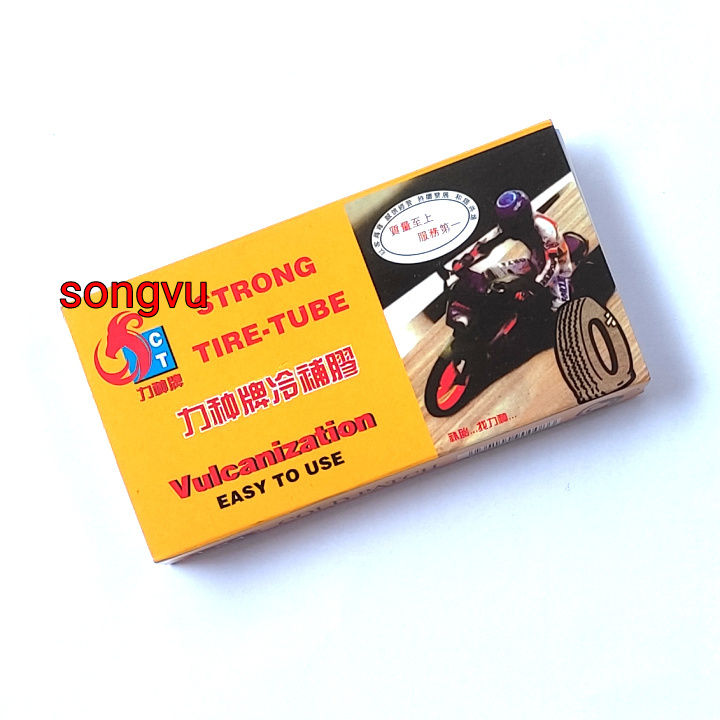 Miếng vá săm xe đạp, xe máy (Hộp bao gồm 1 tuýp keo+ 24 miếng vá)