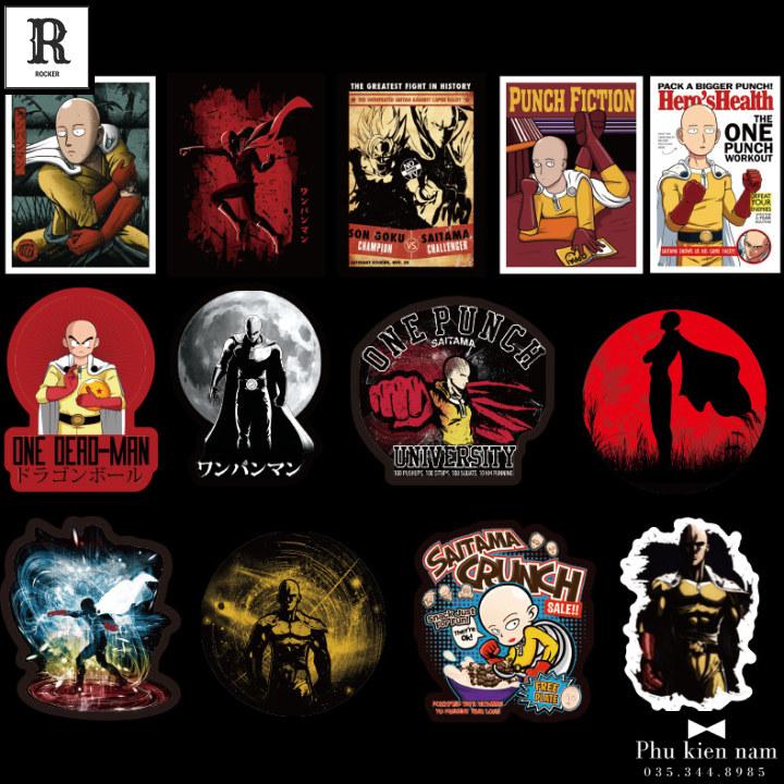 Sticker PVC Chống nước Hình dán One Punch Man ST-016