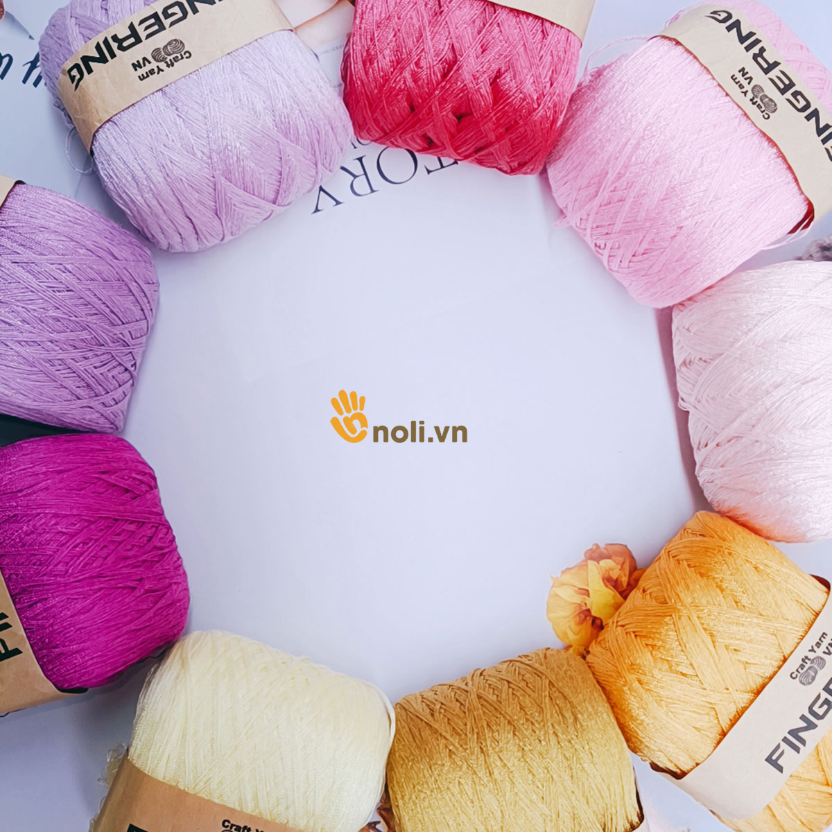 Shiny Fingering cotton yarn