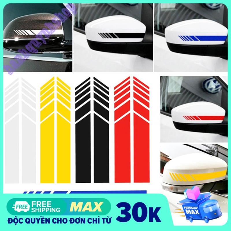 Bộ 2 Miếng Phản Quang Dán Gương Chiếu Hậu Ô Tô Xe Hơi Phong Cách Thể Thao