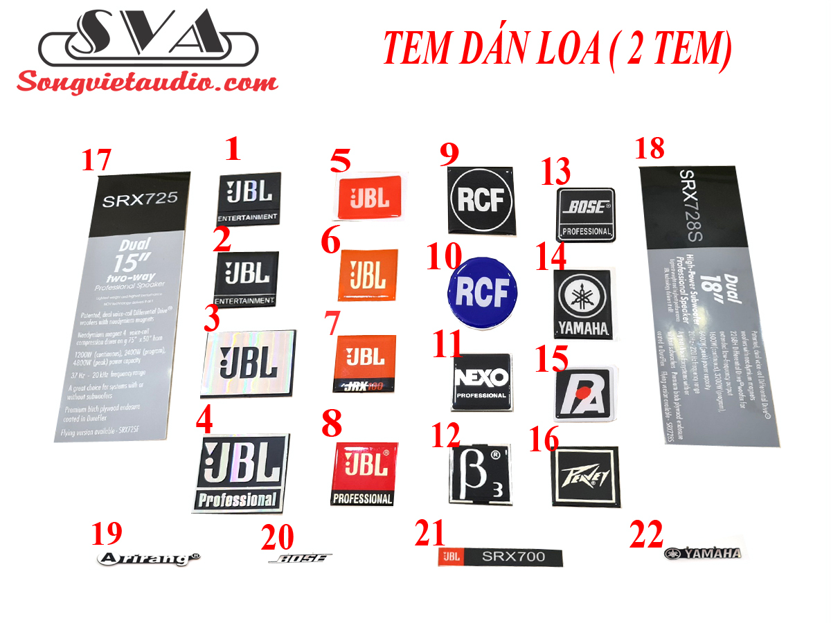 Tem dán loa jbl - 2 chiếc