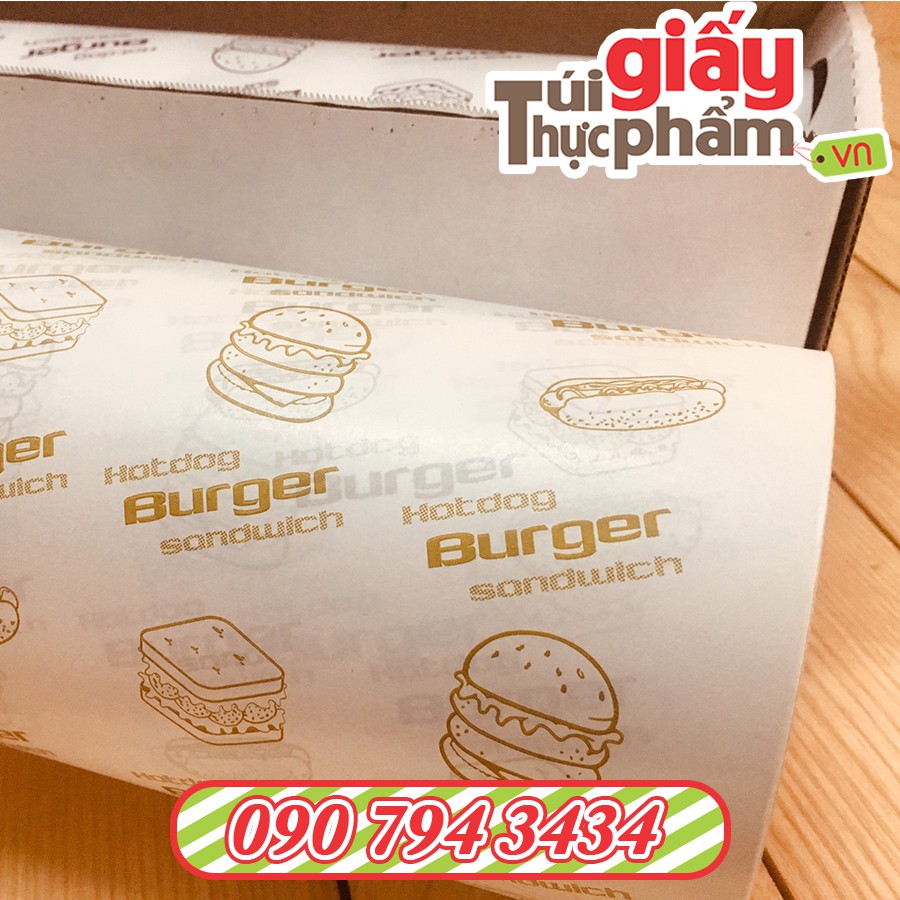 [Giá gốc]Cuộn Giấy Gói Thực Phẩm In Sẵn (40gsm)