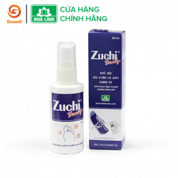 Xịt khử mùi chân và giày - Zuchi Family 50ml -XZ2-02, giúp khử mùi tức thì, kháng khuẩn, giảm tiết mồ hôi, với hương thơm nhẹ nhập khẩu