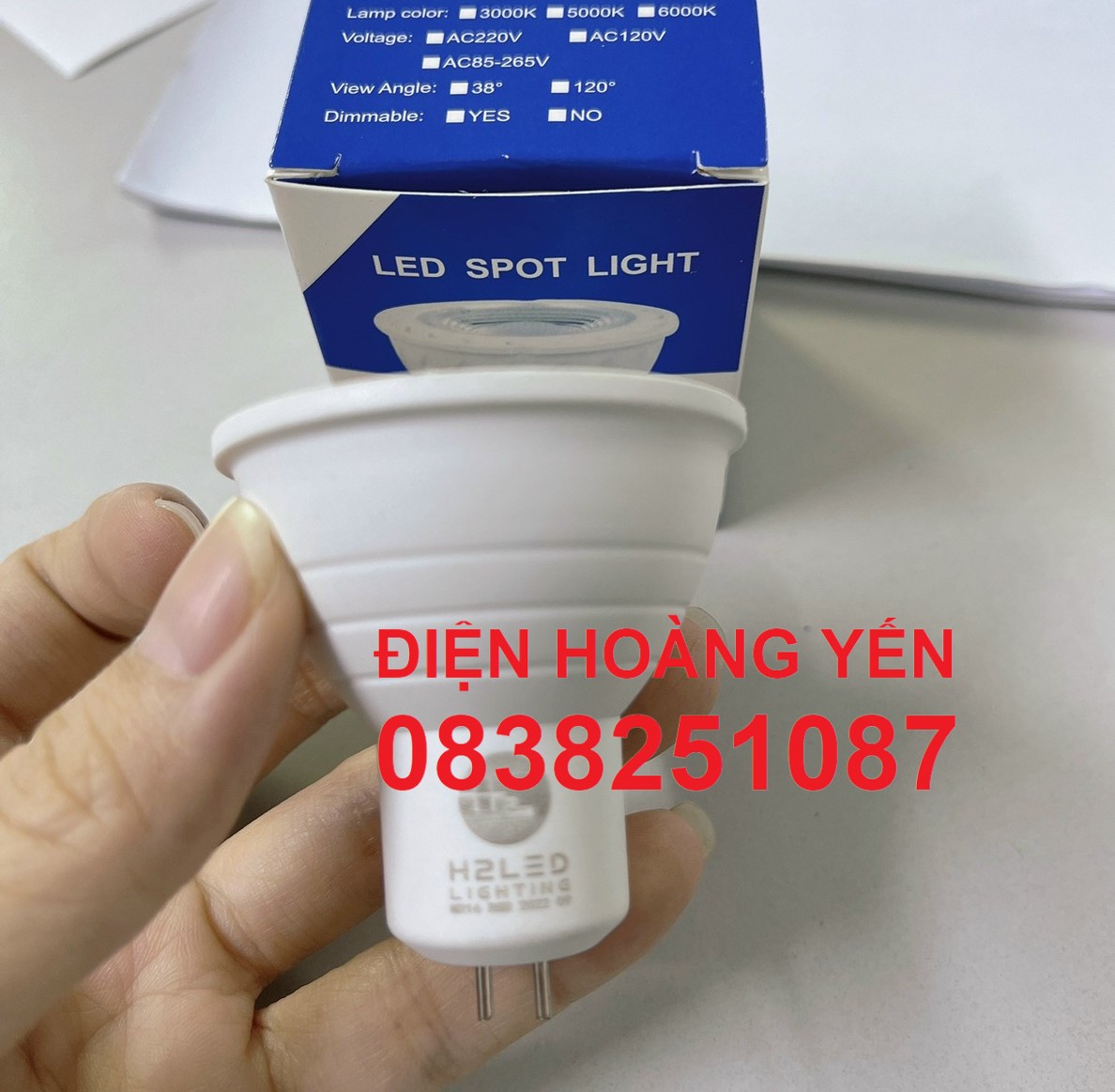 Bóng đèn led chén COB 3w đuôi ghim ĐỔI MÀU