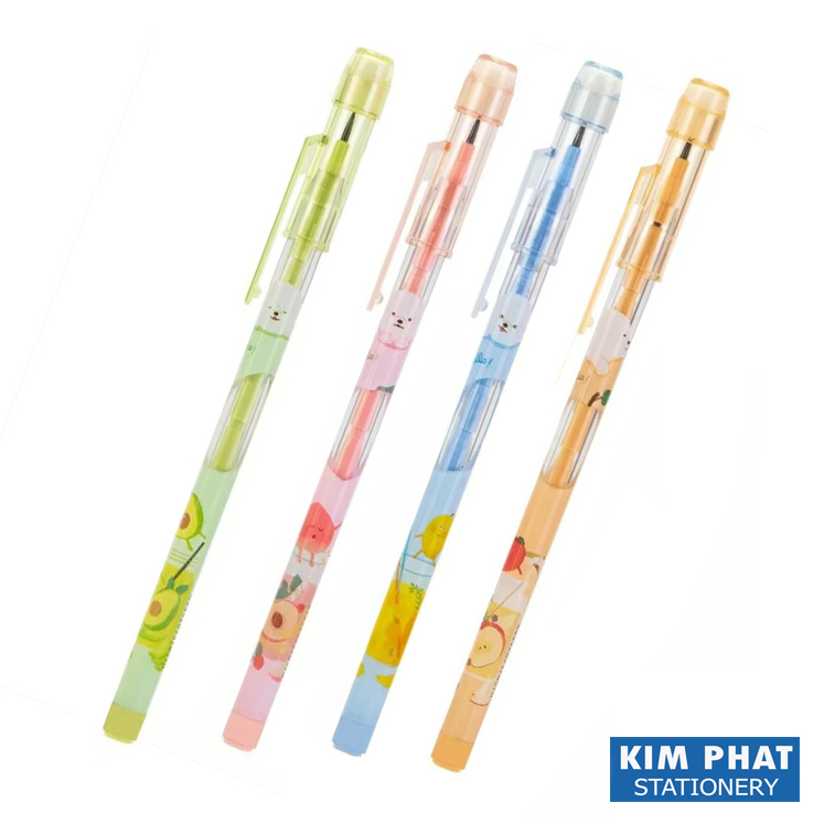 Bút chì khúc HB kèm tẩy Deli C095 (Combo 3 cây)
