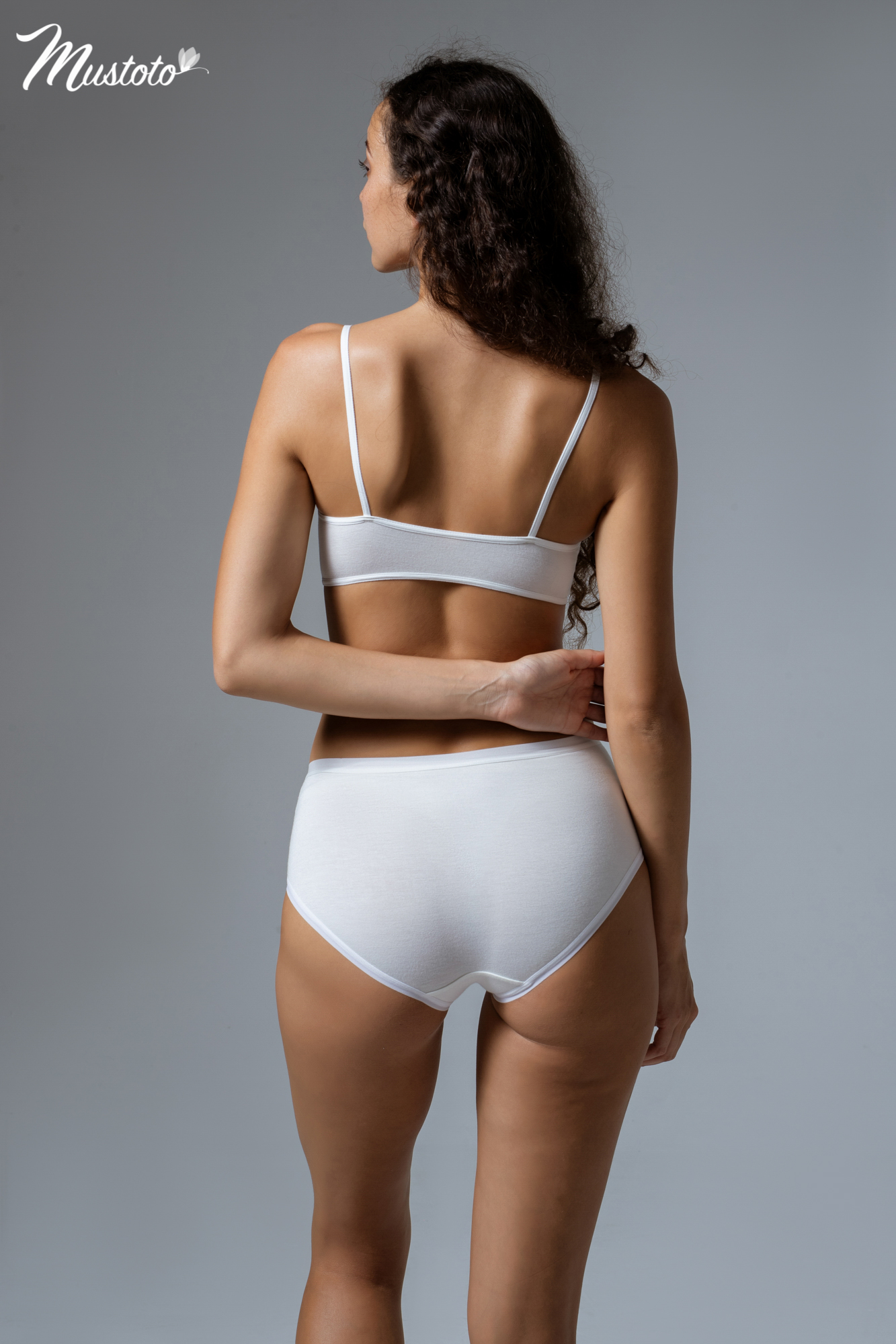 Combo 2 Áo Bra Nữ Cotton 2 Dây Da, Trắng (Mustoto MA37)