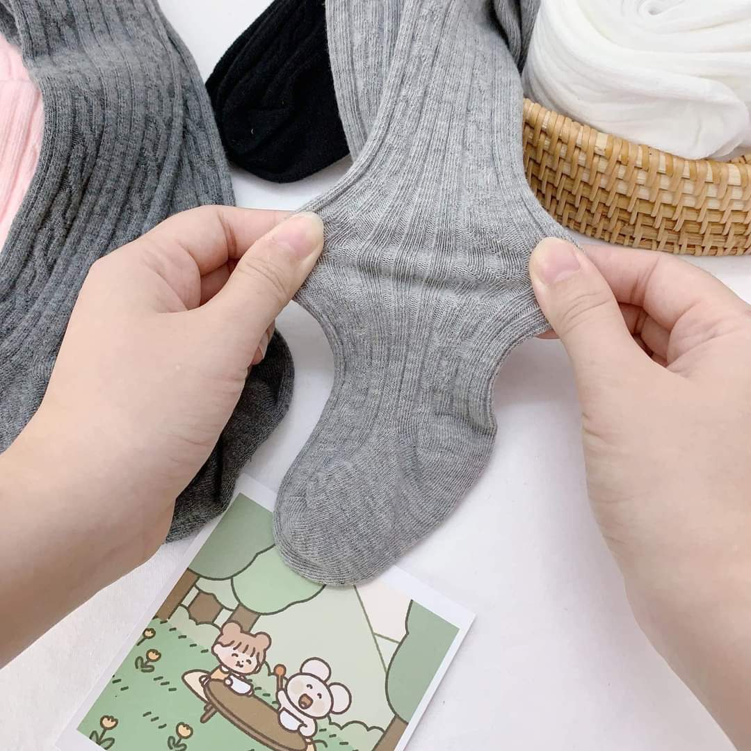 Quần tất len gân có bàn cho bé