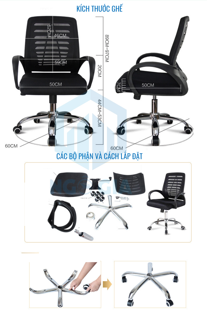 Ghế xoay nhân viên NOGIGX10