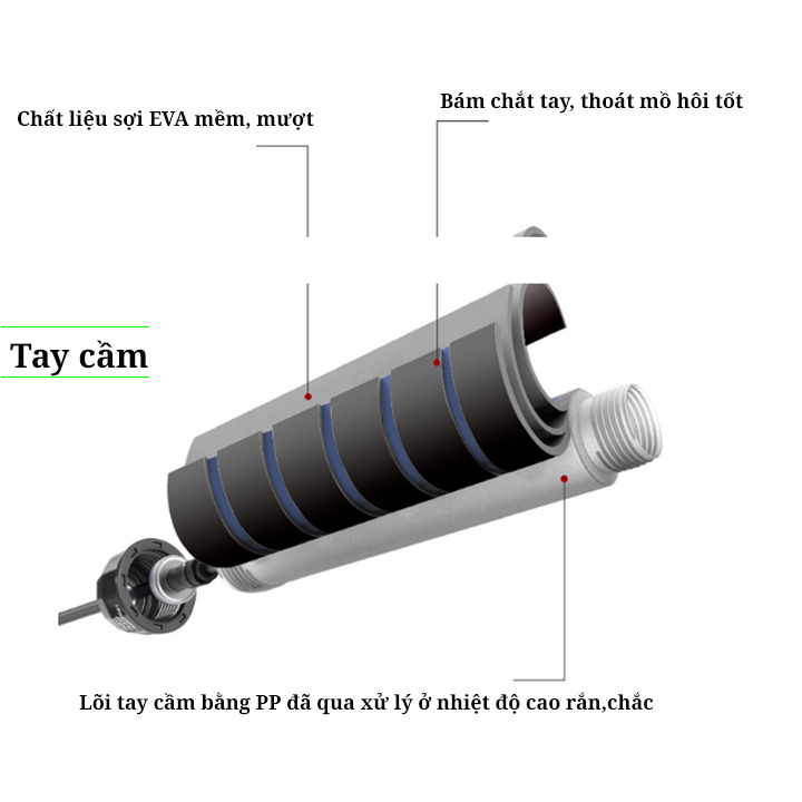 [HCM]Dây nhảy tập thể dục tập thể lực DN06