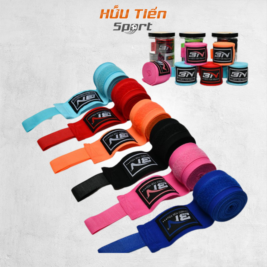 Băng đa boxing võ thuật bn, băng quấn tay đấm bốc 3m 5m, dây quấn tán thủ muay thái mma handraps