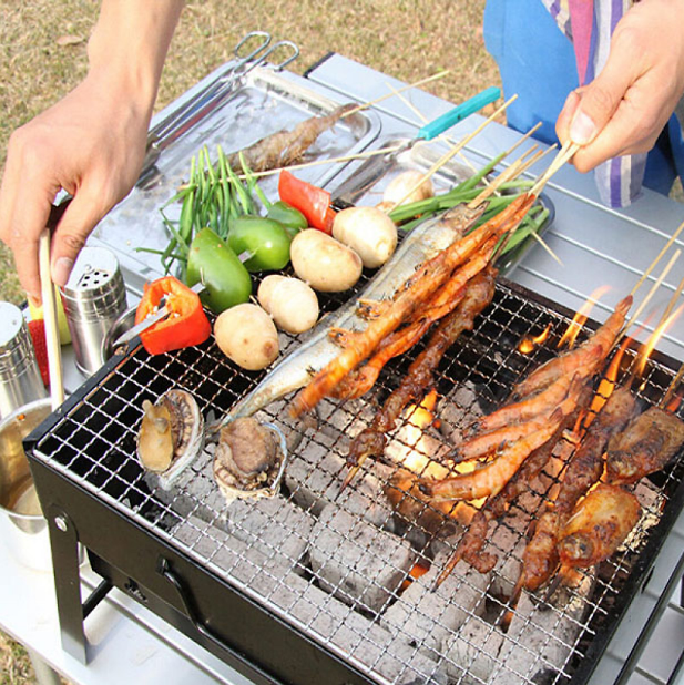 Bếp Nướng Than Hoa, Than Củi Vuông - Bbq Cao Cấp