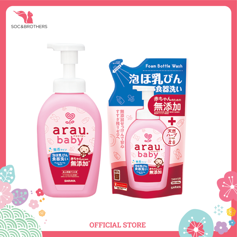 Combo Nước Rửa Bình Arau Baby Bình Và Túi
