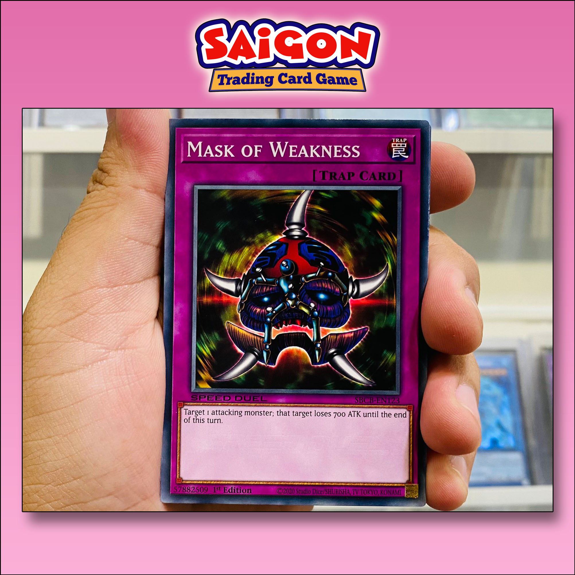 Thẻ bài yugioh mã sbcb-en123 - mask of weakness - common - 1st edition