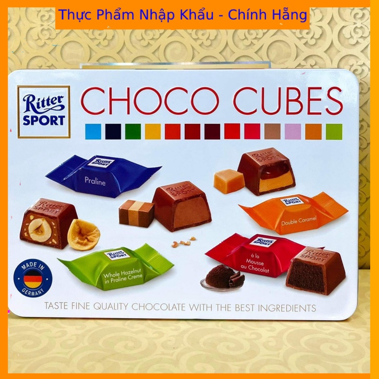 [ Hộp Quà] Socola Ritter Sport Chocolate Cubes Selection 192G Lazada.vn