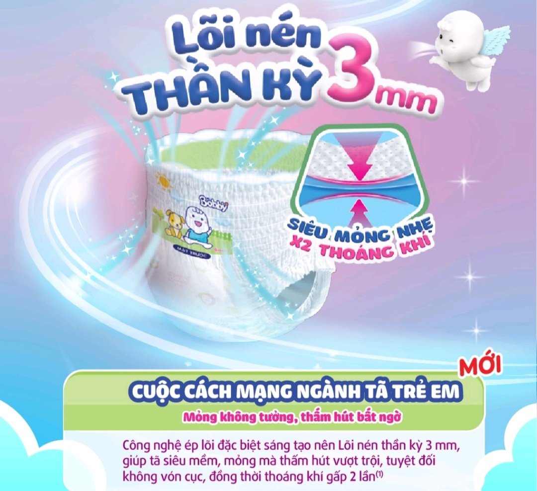 Tã quần Bobby M76+8 gạo non organic