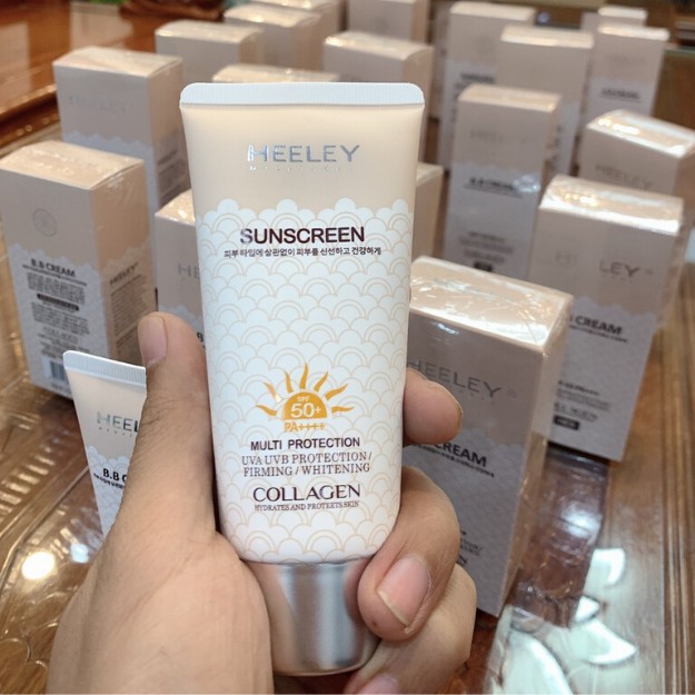 Kem chống nắng Heeley Collagen Sunscreen 88ml làm mát tức thì, chống nắng mạnh mẽ, làm dịu da nhạy cảm