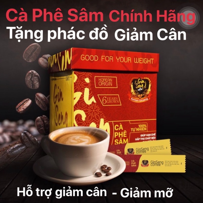 [HCM]Cà phê Sâm Ginseng Giúp giảm cân (1 Hộp 30 gói) cao cấp