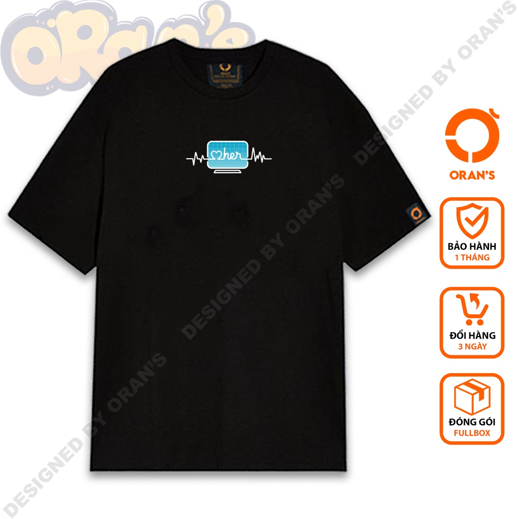 Áo đôi ORAN'S nhịp tim basic chất cotton 4C, FULLBOX - ORANS Valentine