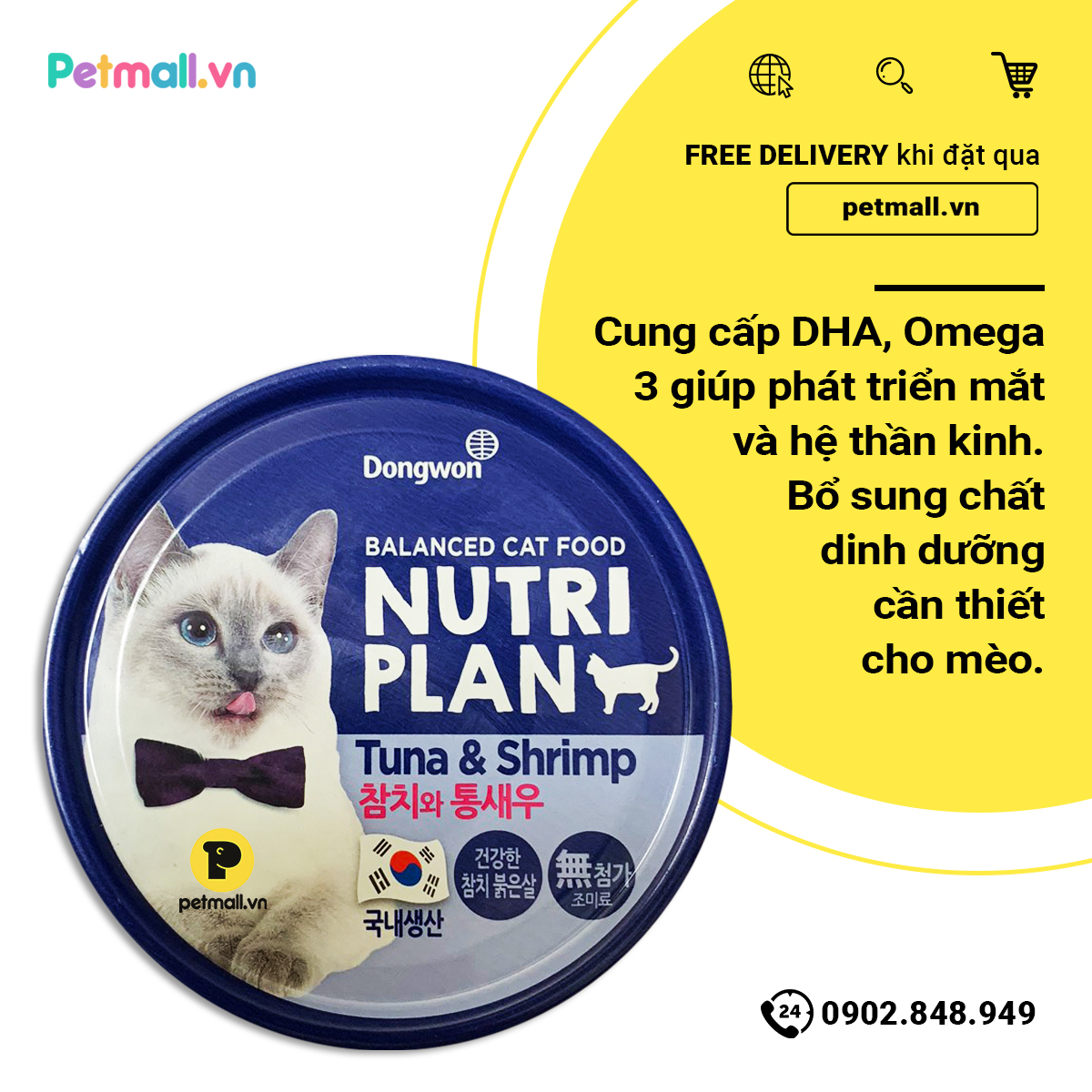 [HCM]Pate mèo Nutri Plan Tuna & Shrimp - 160g