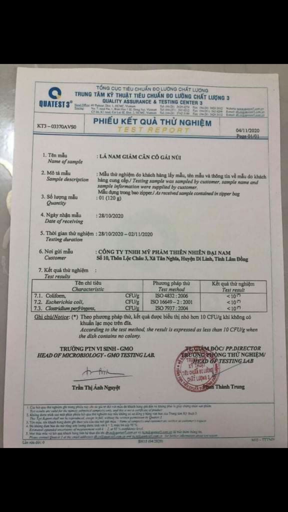 [HCM]Lá Nam giảm cân Cô Gái Núi