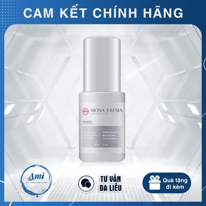 Kem dưỡng trắng da mờ thâm sạm nám mona frema white equation reinforcing concentrate 30ml