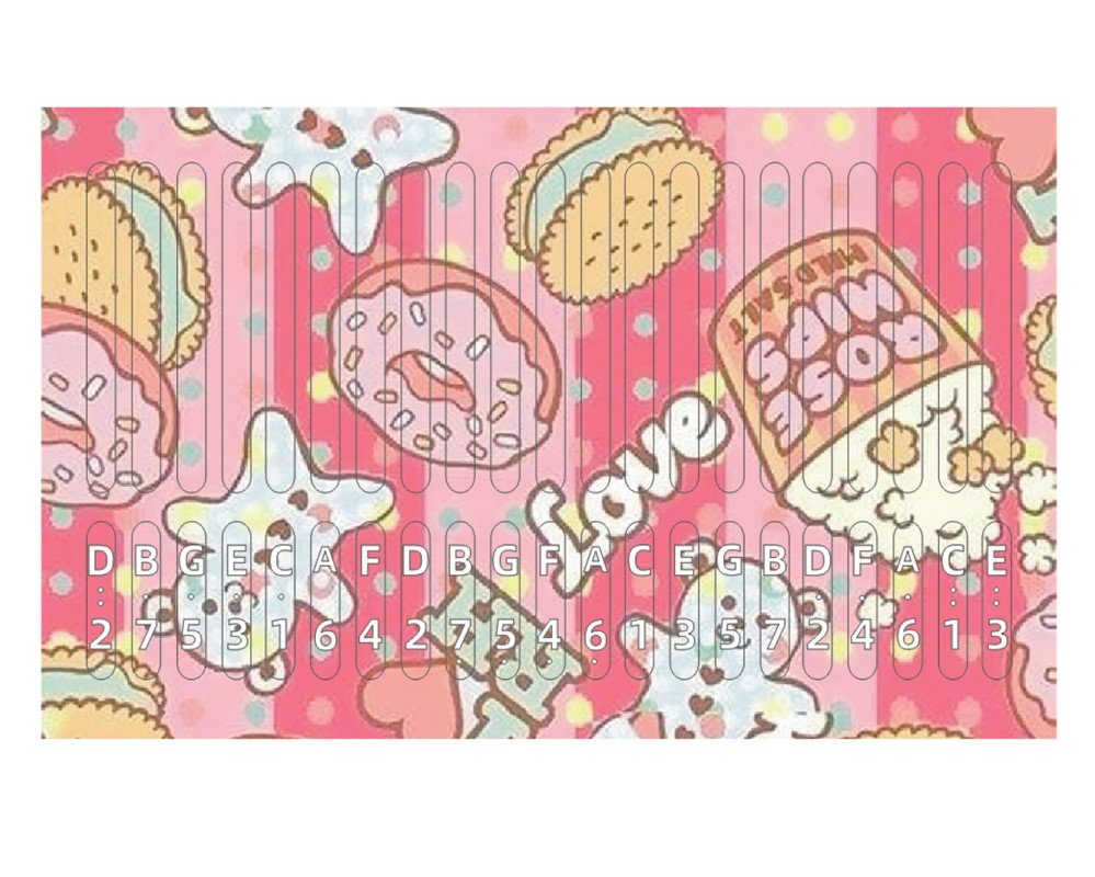 (Dán Phím kalimba 21keys ) sticker dán đàn kalimba 21 phím rẻ đẹp