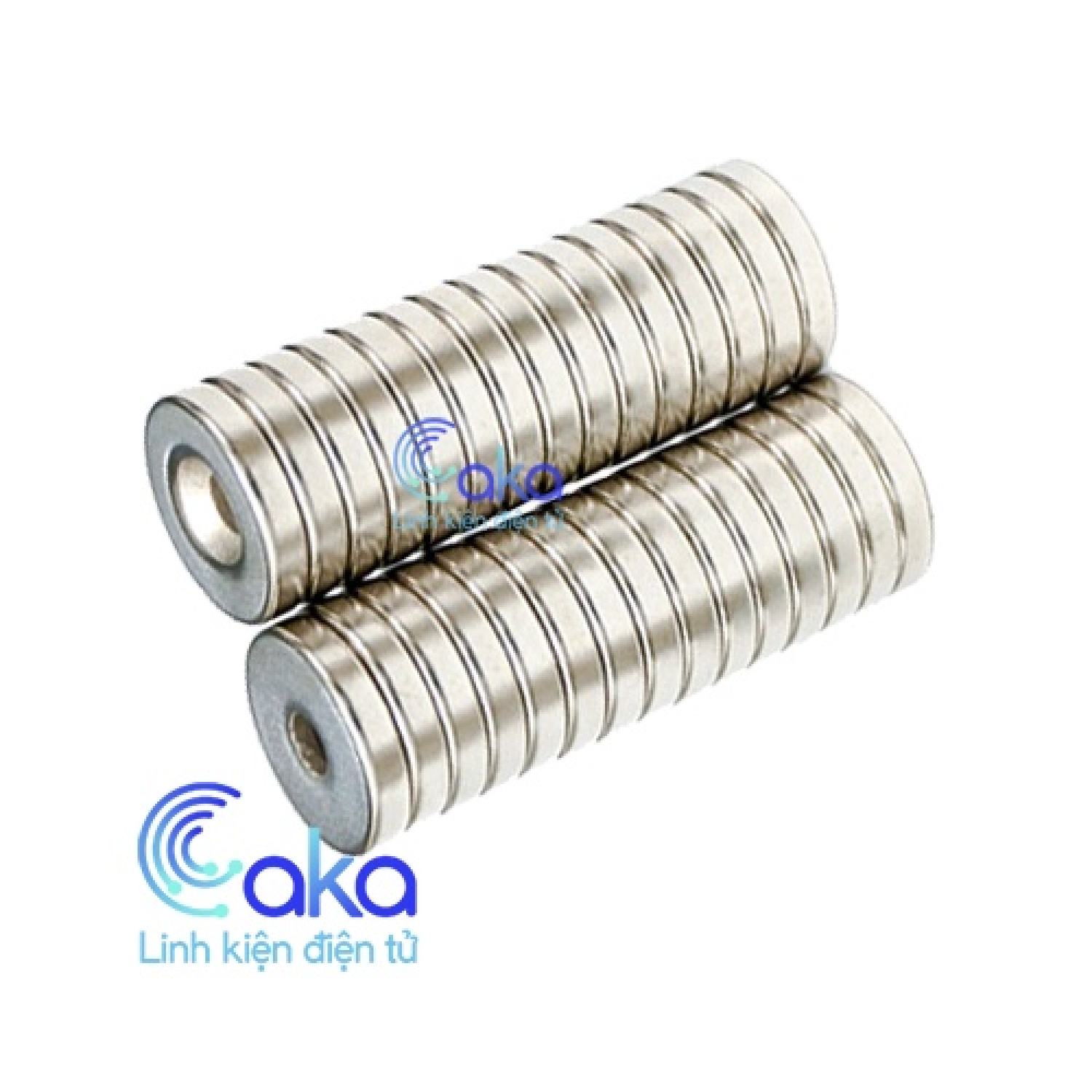 Nam châm đất hiếm tròn có lỗ 20x3mm lỗ 5mm