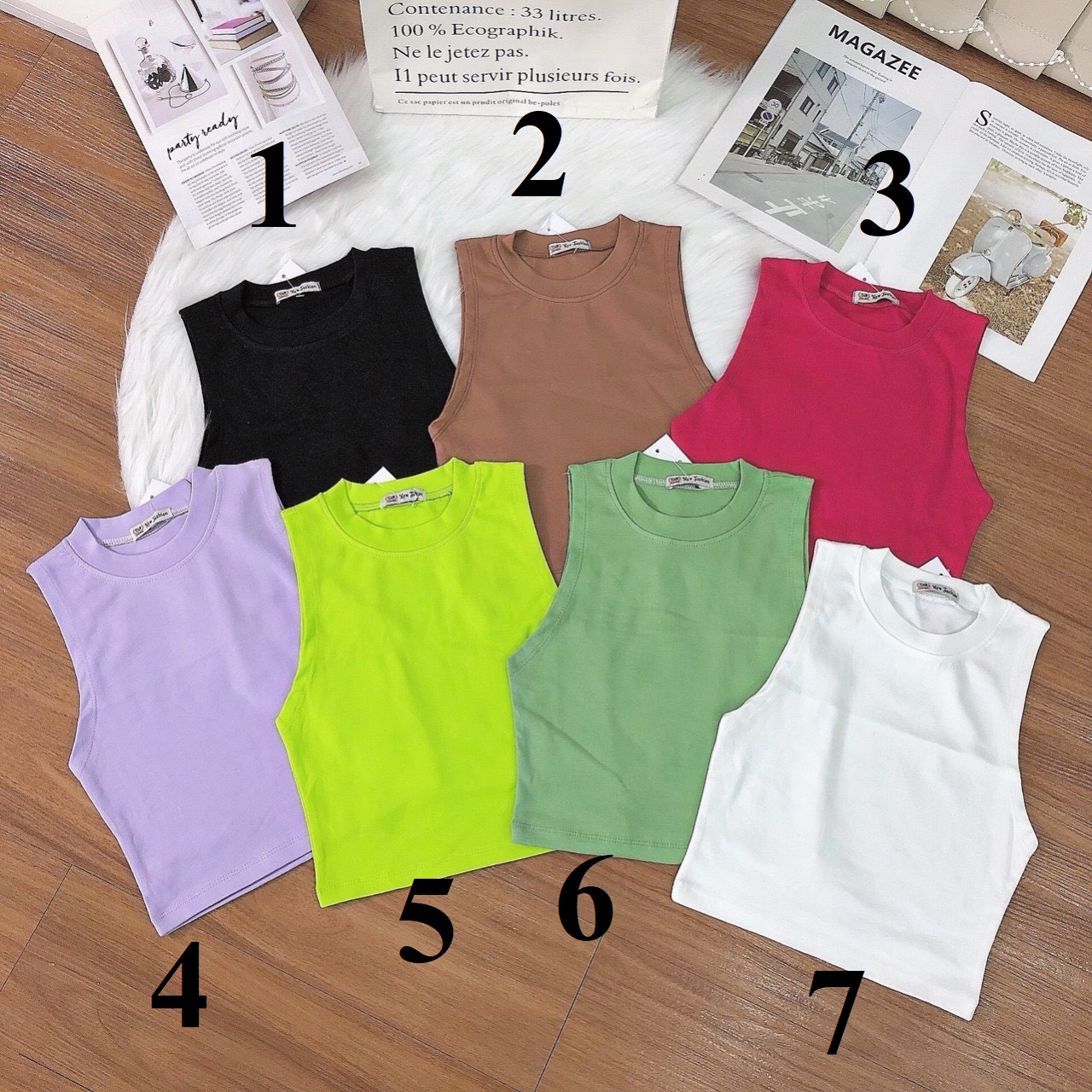 Áo ba lỗ chất thun thái màu sắc hot hit cực hot ảnh chụp thật đủ màu sắc