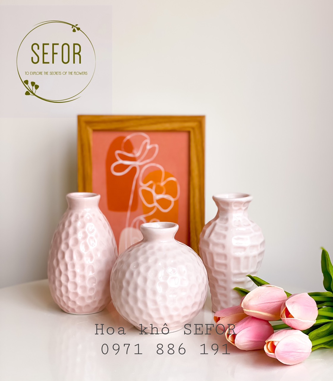 Bình gốm mini - Bình gốm mini Bát Tràng - Bình gốm decor sang trọng