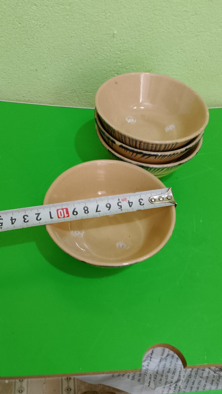 set 10 chén đá phết xanh nam bộ