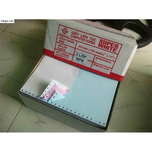 Giấy in liên tục 3 Liên (210 x 279 mm) chia 2 (Size A5)