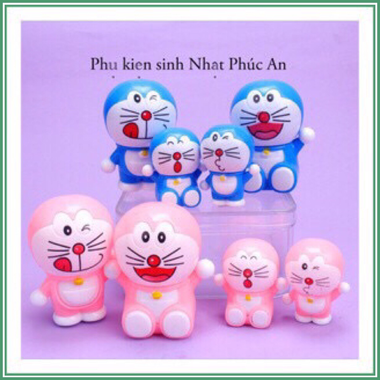 [HCM]Set 4 con Mèo Đôrêmon nhựa trang trí bánh kem